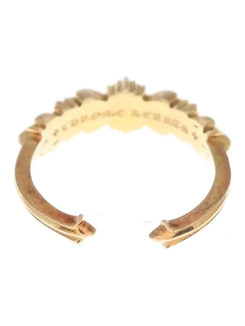 Chrome Hearts 22k Baby Clsc Classic Double Floral Ring Gold